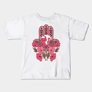 Hamsa Koi (Pink) Kids T-Shirt
